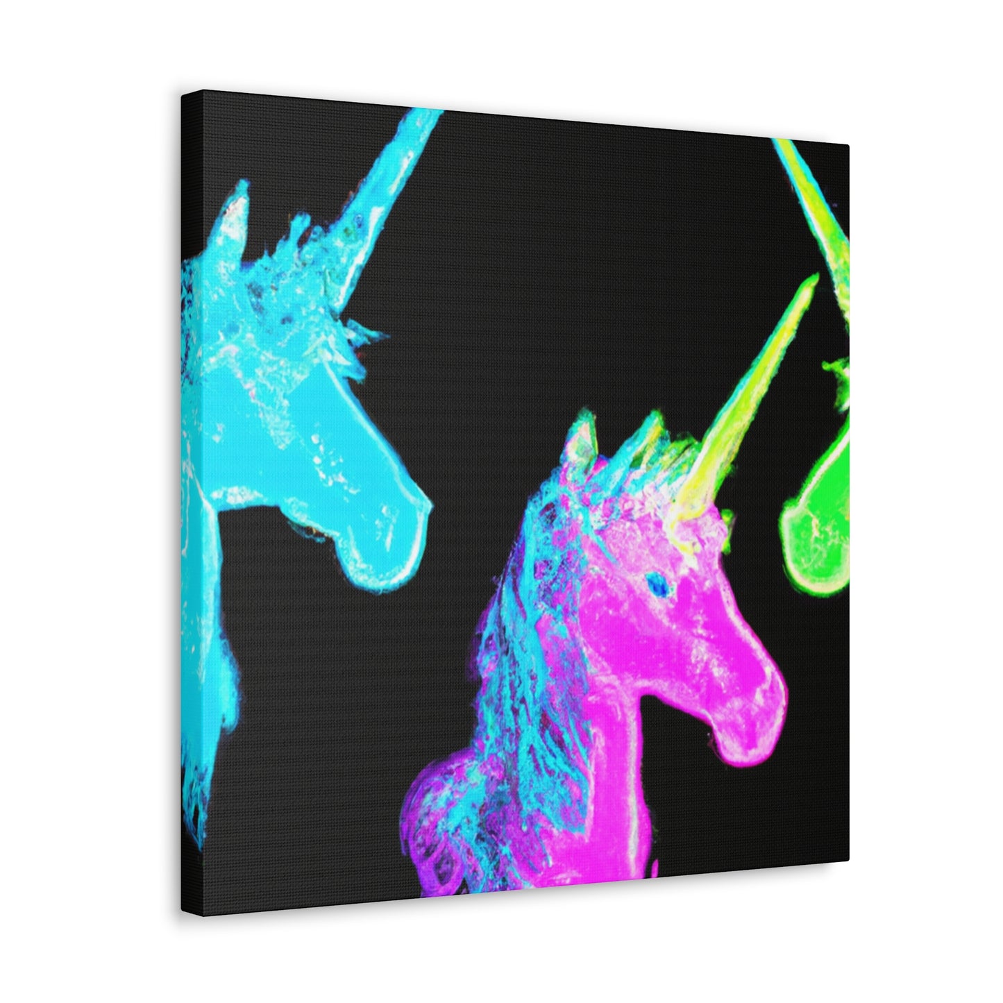 Neon Unicorn Blizzard NEON Unicorns Art Canvas