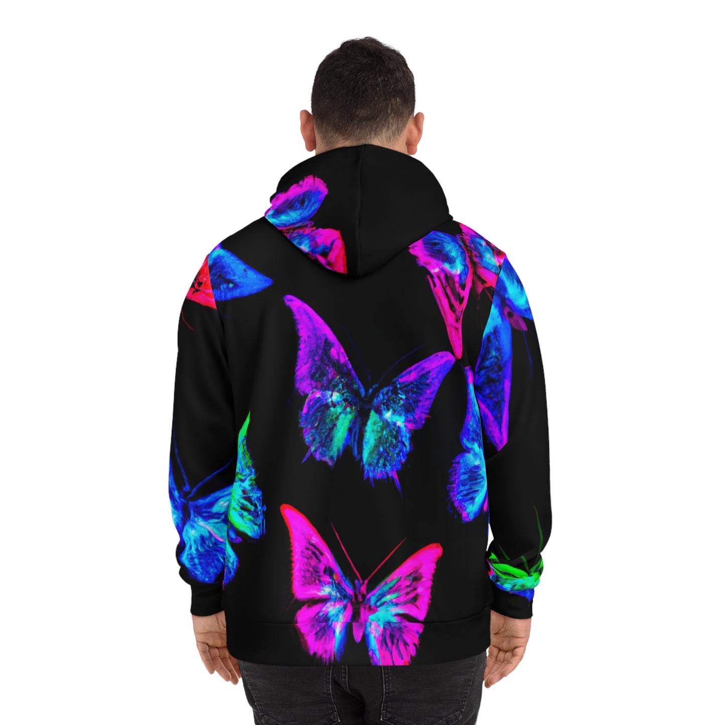 Neon Dreamscapes - Butterflies AOP Hoodie