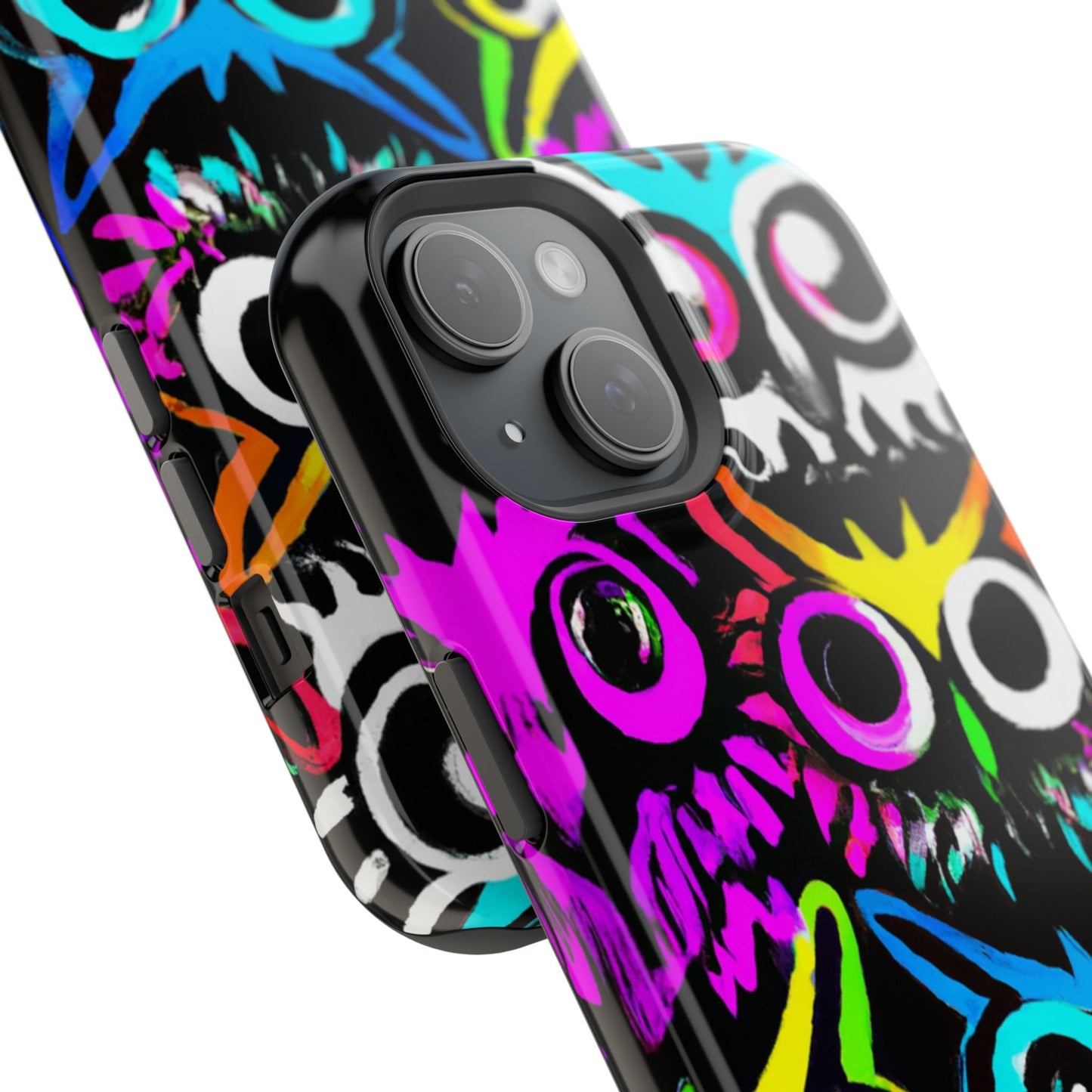 TDB Psychedelic Rave Owl Impact-Resistant Phone Case - Colorful Protection
