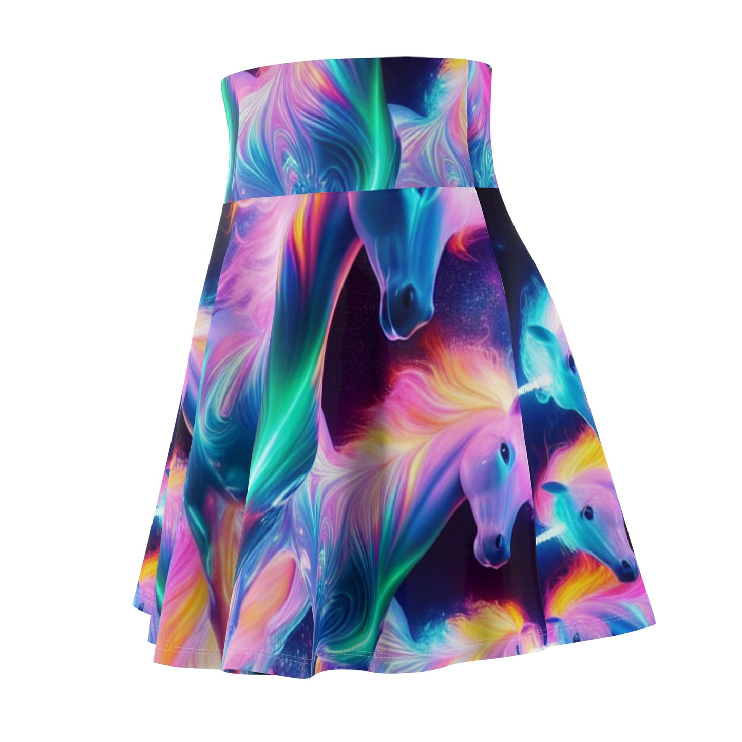 TripFallen Neonics -NEON Unicorns Woman' Skater Skirt