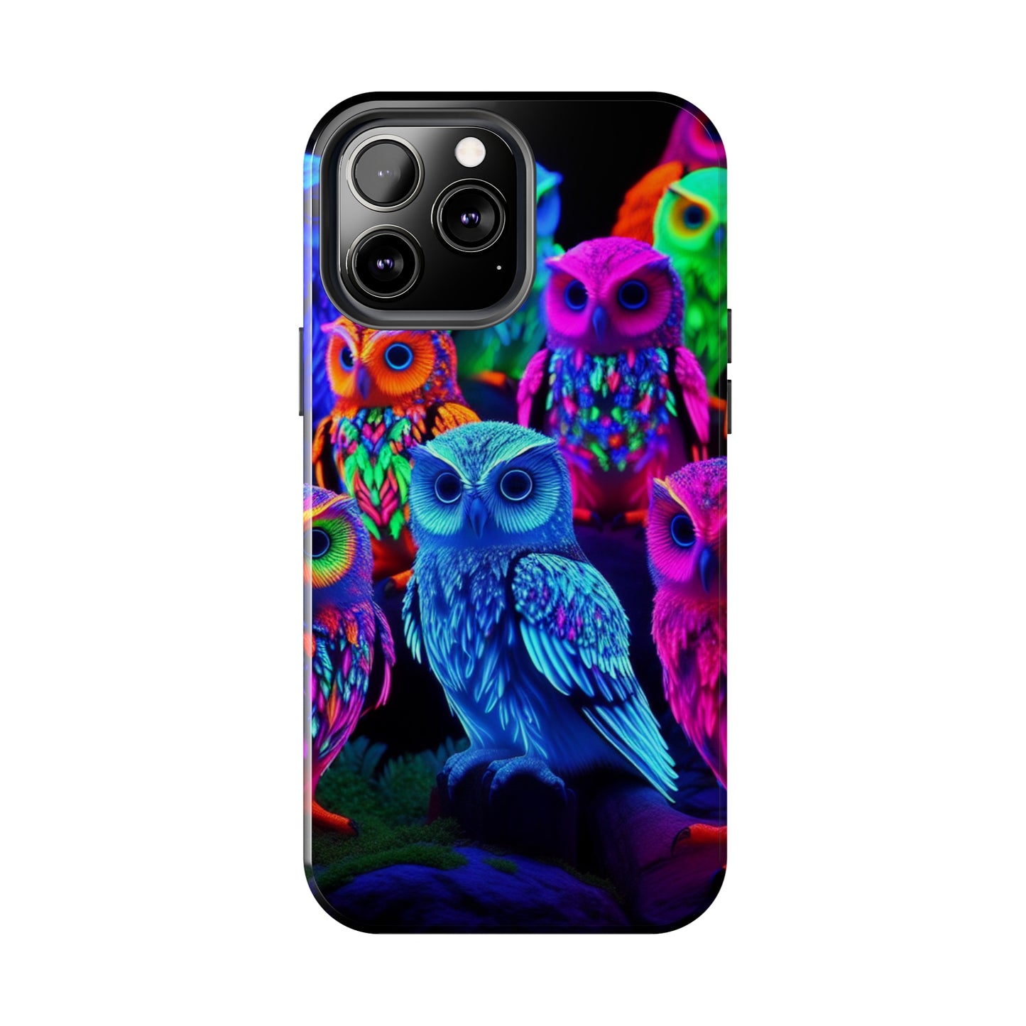 Neon Nocturne. NEON Owls Tough Phone Case