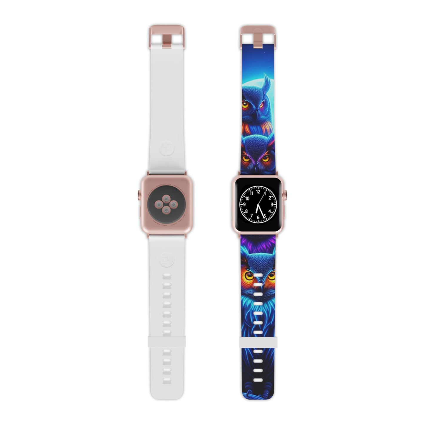 Neon Spectacle of Owls. - NEON Owls Iwatch Band