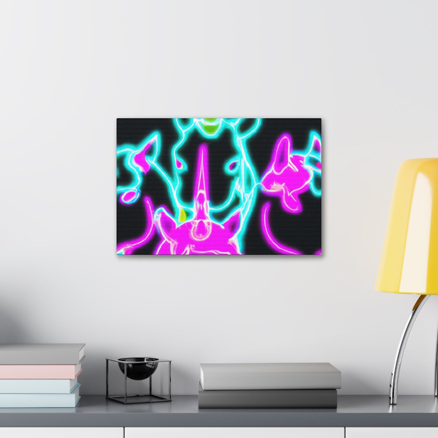 Neon Unicorns Galore! NEON Unicorns Art Canvas