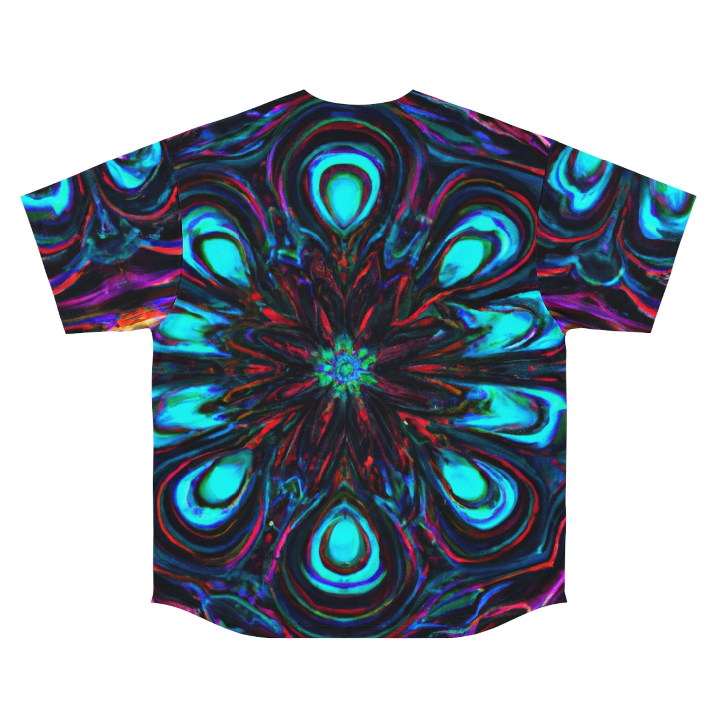 Eternal Radiance of the Nebulous Cosmos Trippy Infinity Patterns Mens Jersey