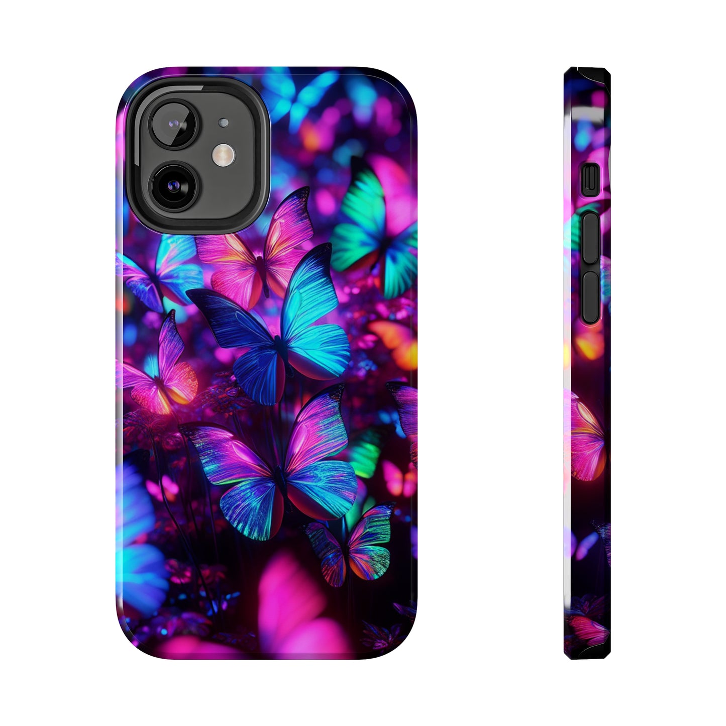 Neon Moth Flutter. NEON Butterflies Tough Phone Case
