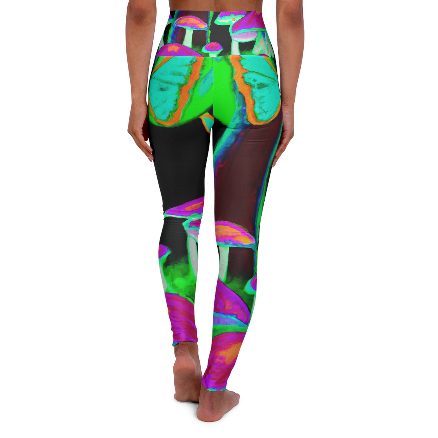 Neon Dreamscape. - Mushrooms & Butterflies Leggings