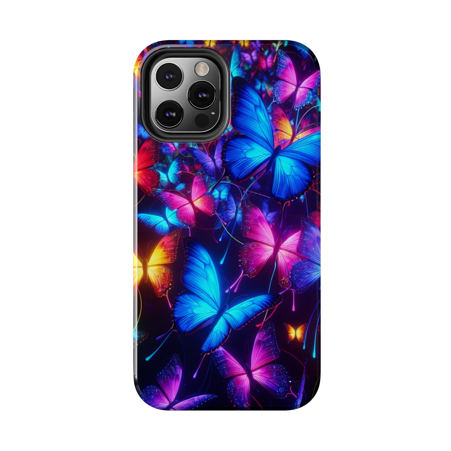 'Metamorphic Brilliance' NEON Butterflies Tough Phone Case