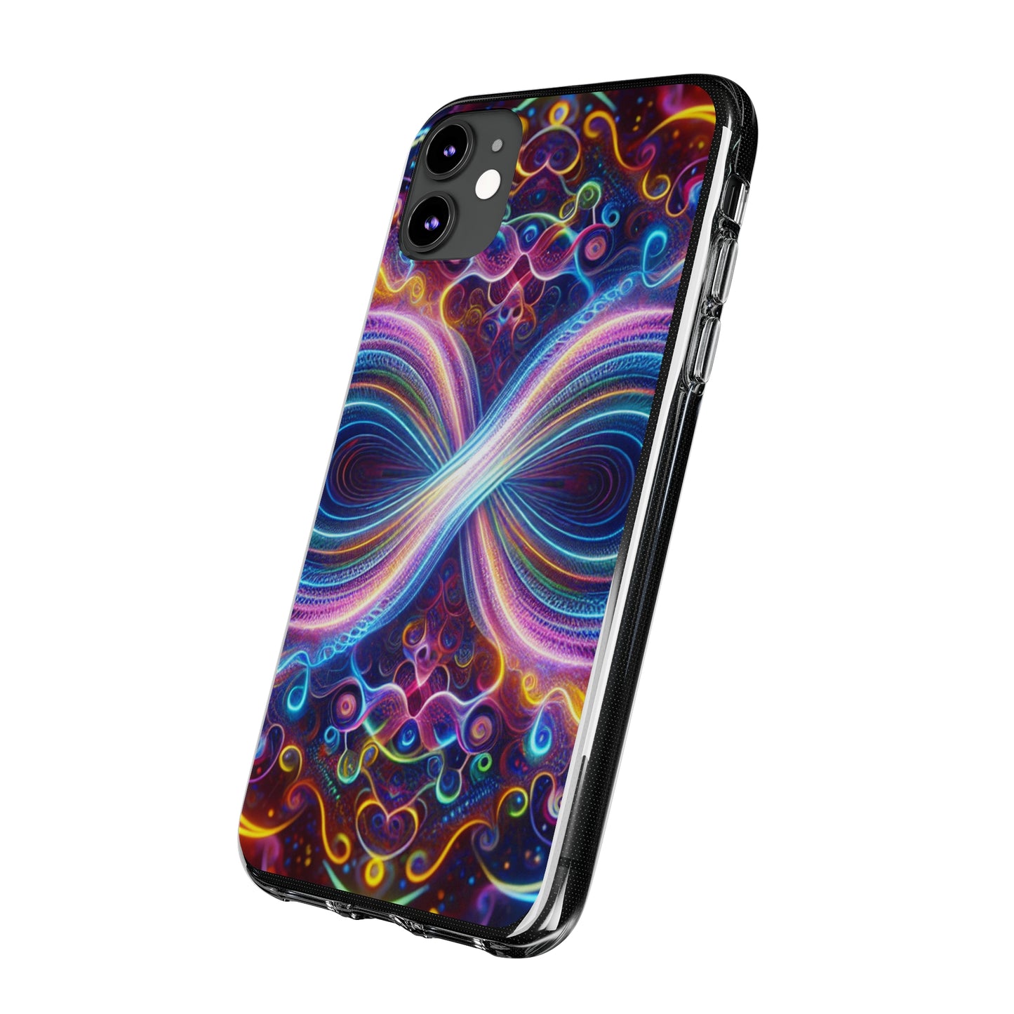 "Neon Infinity Bliss" Infinity Patterns Art Polycarbonate Phone Case