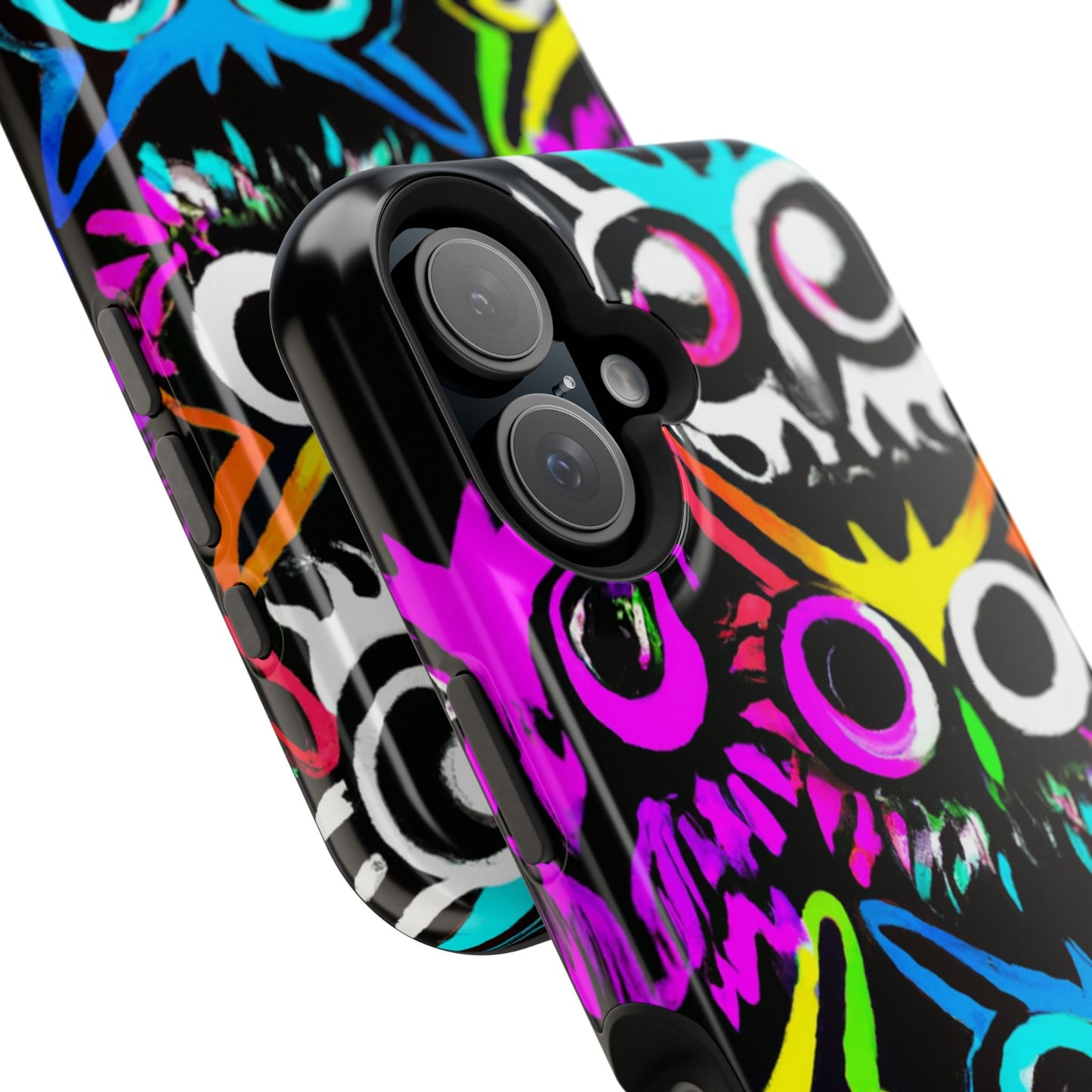 TDB Psychedelic Rave Owl Impact-Resistant Phone Case - Colorful Protection