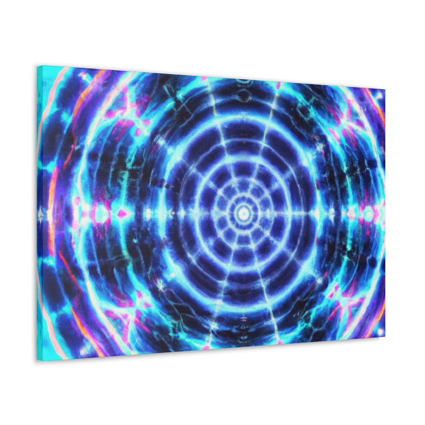 Neon Infinity Visions. Trippy Infinity Patterns Art Canvas