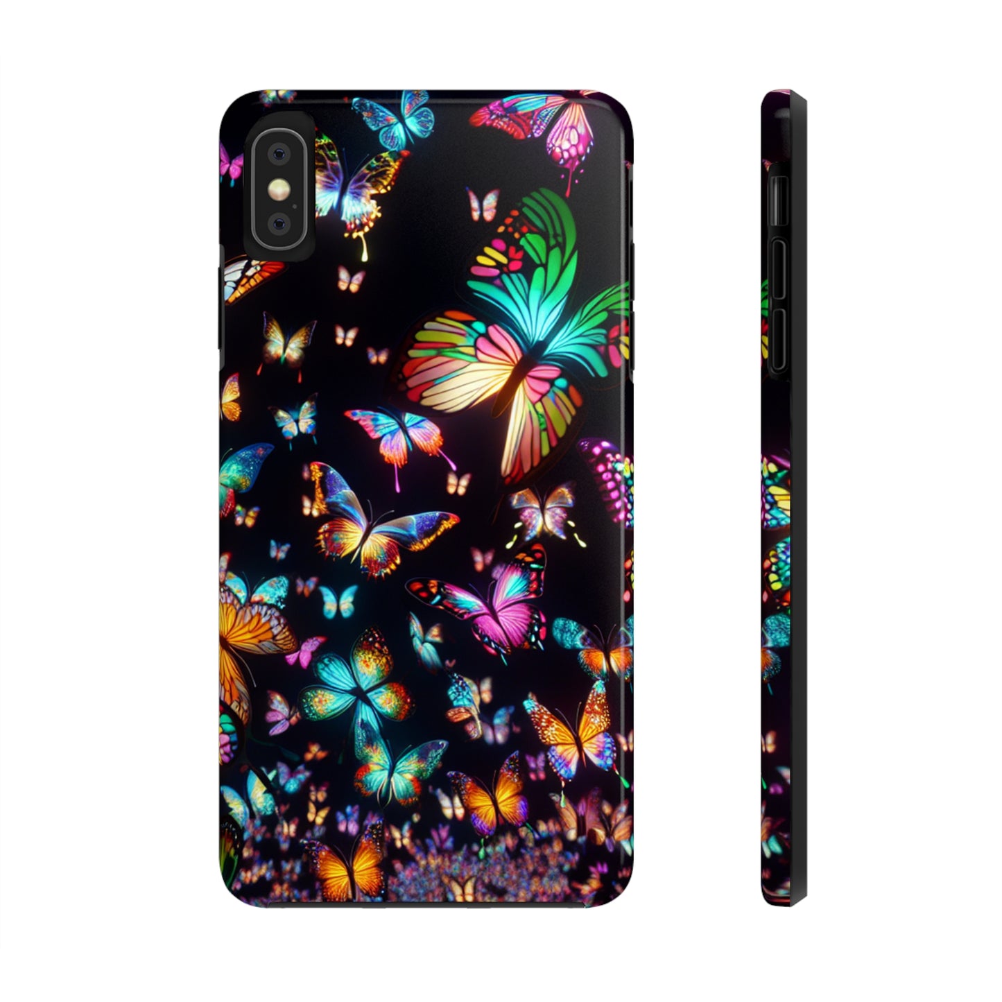 Neon Butterflies Dance NEON Butterflies Tough Phone Case Iphone 6 7 8 9 10 11 12 13 14 SE X XR XS Pro Max Mini Plus