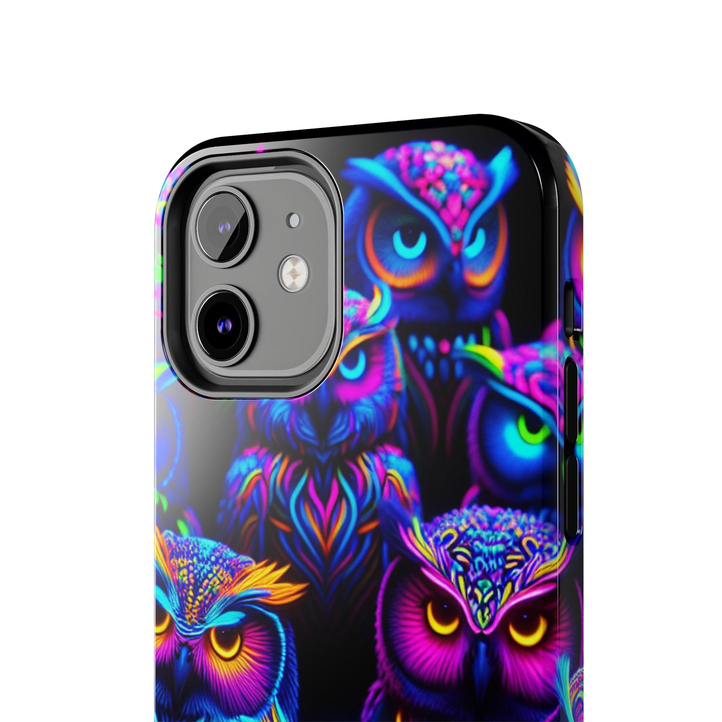 Neon Owl Congregation. NEON Owls Tough Phone Case