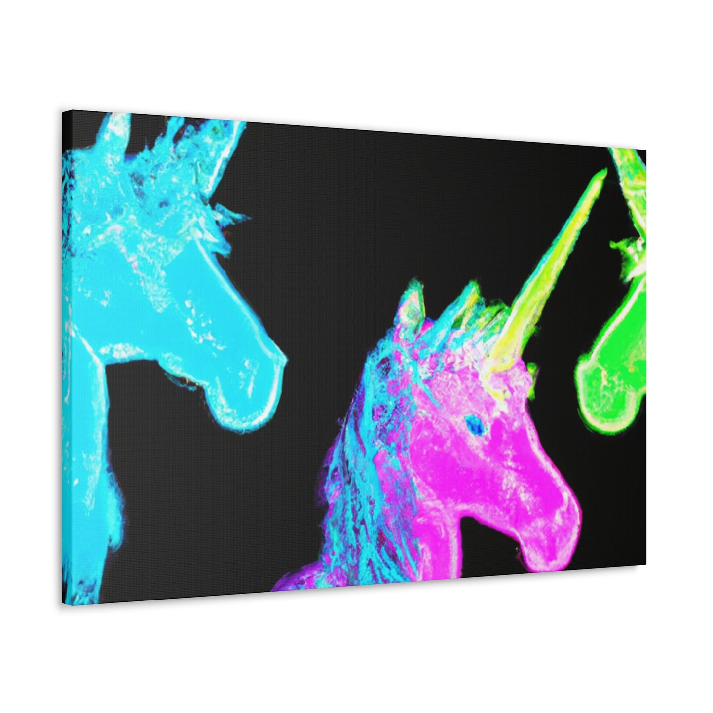 Neon Unicorn Blizzard NEON Unicorns Art Canvas