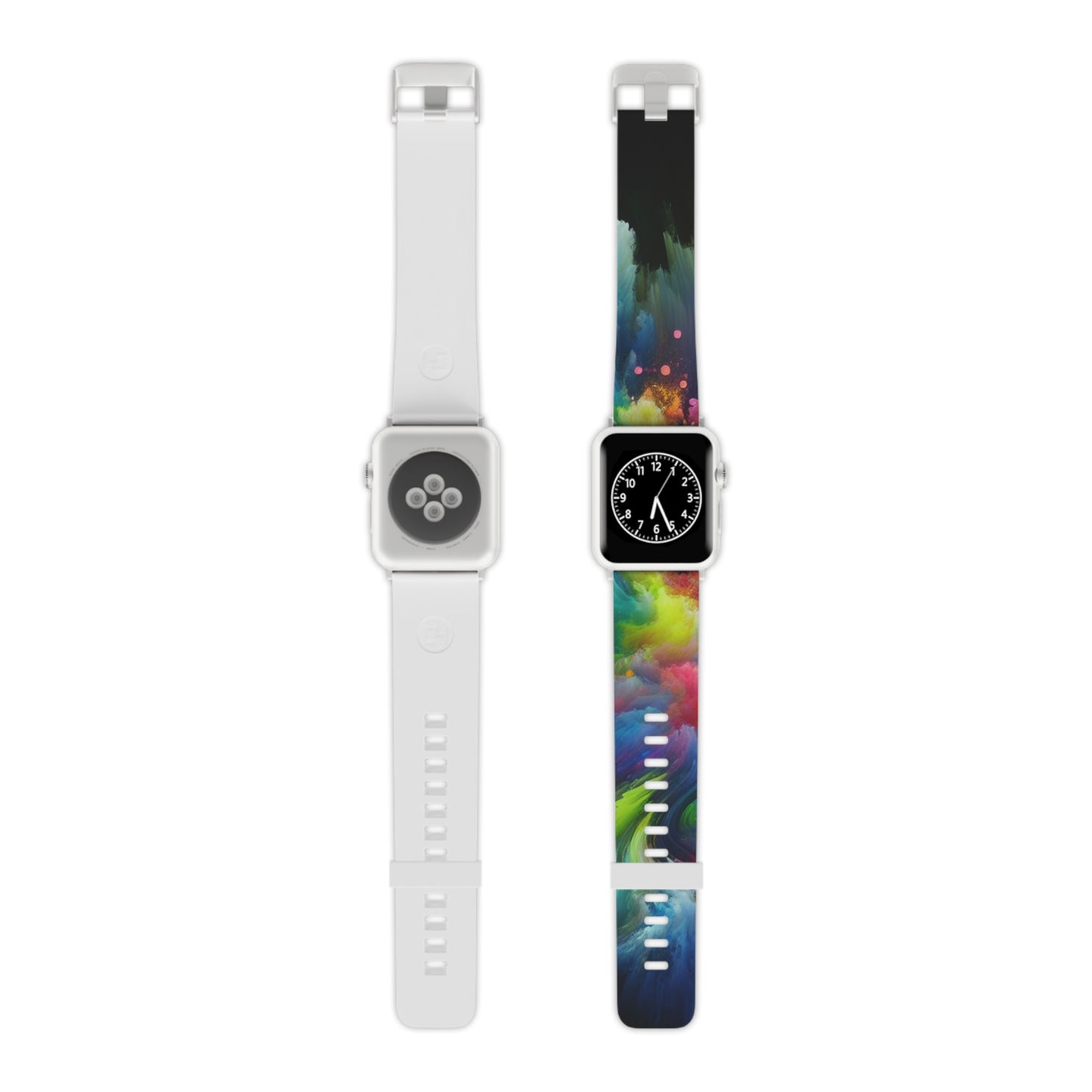 "Neon Flowscape" - Trippy Infinity Patterns Iwatch Band