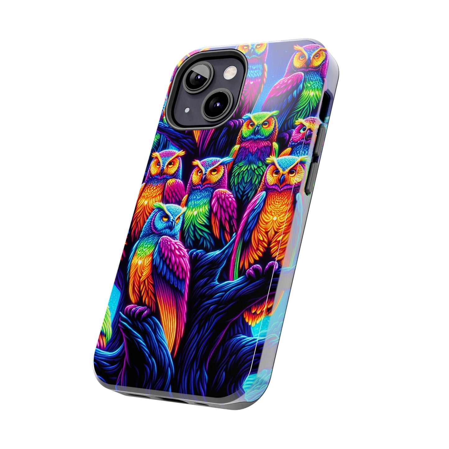 Neon Nocturne. NEON Owls Tough Phone Case