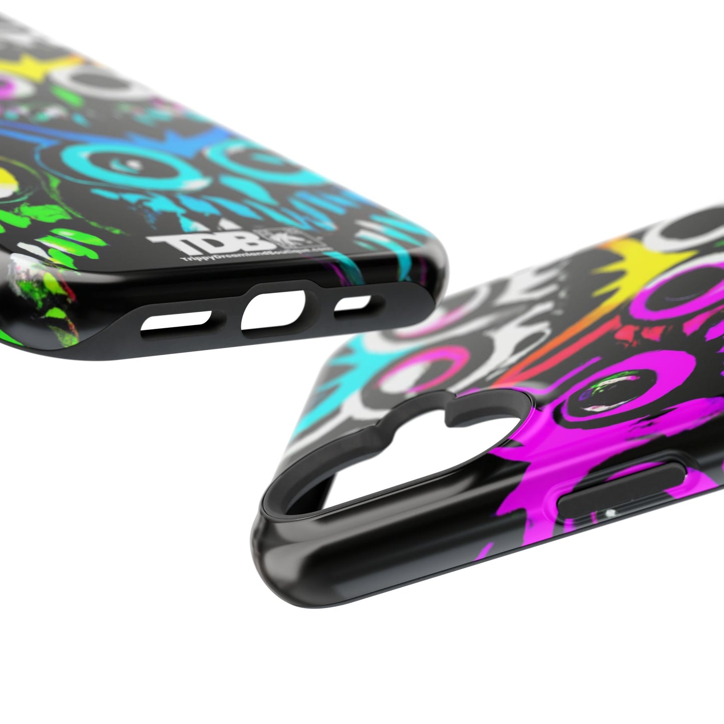 TDB iPhone Magnetic Tough Case - Psychedelic Rave Owl Design