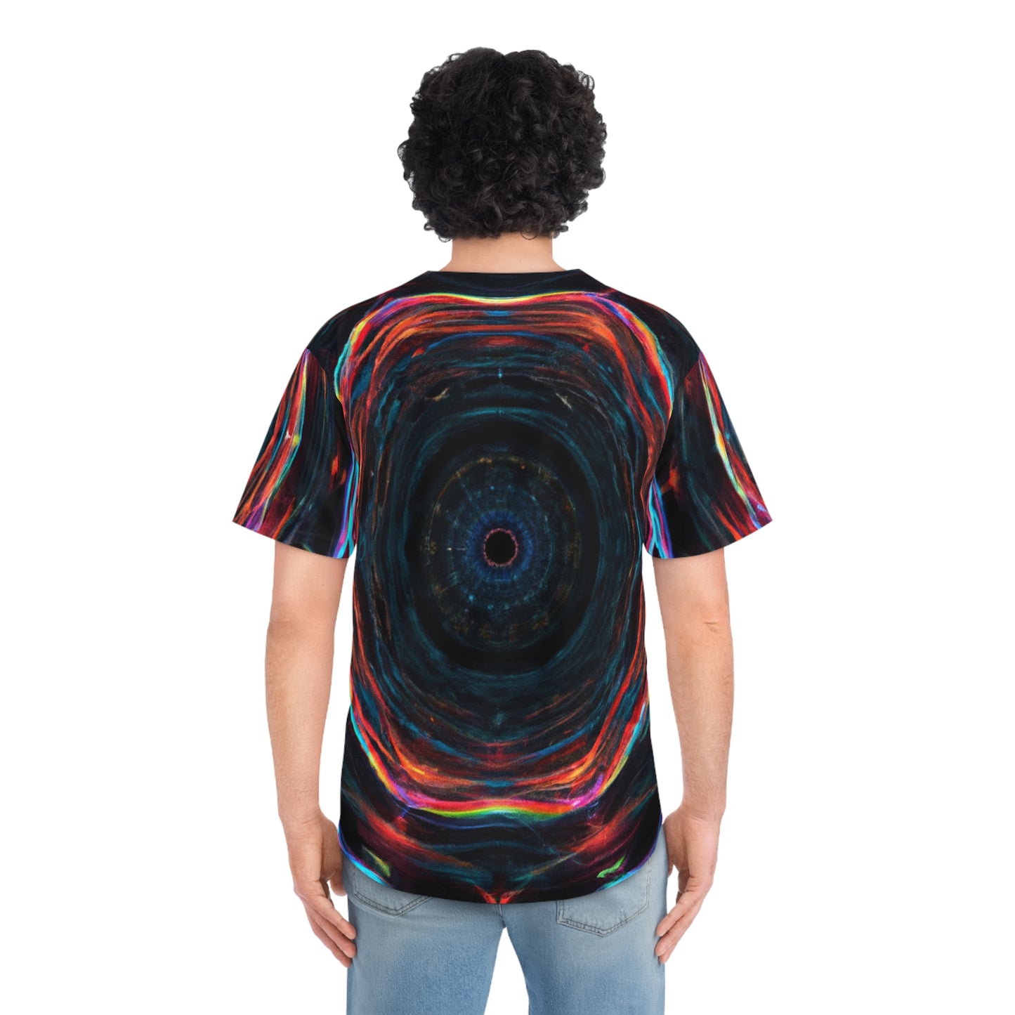 Neon Infinity Luminescence. Trippy Infinity Patterns Mens Jersey