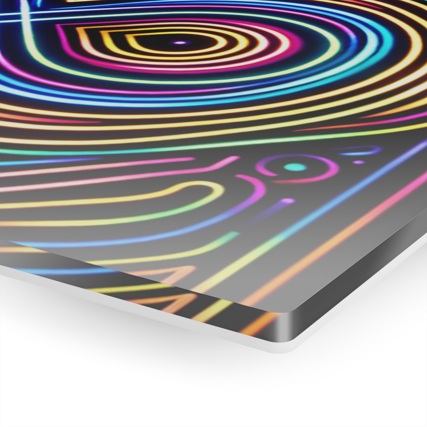 Neon Infinity Fantasia. Trippy infity Pattern 1/4" Glossy Acrylic Art