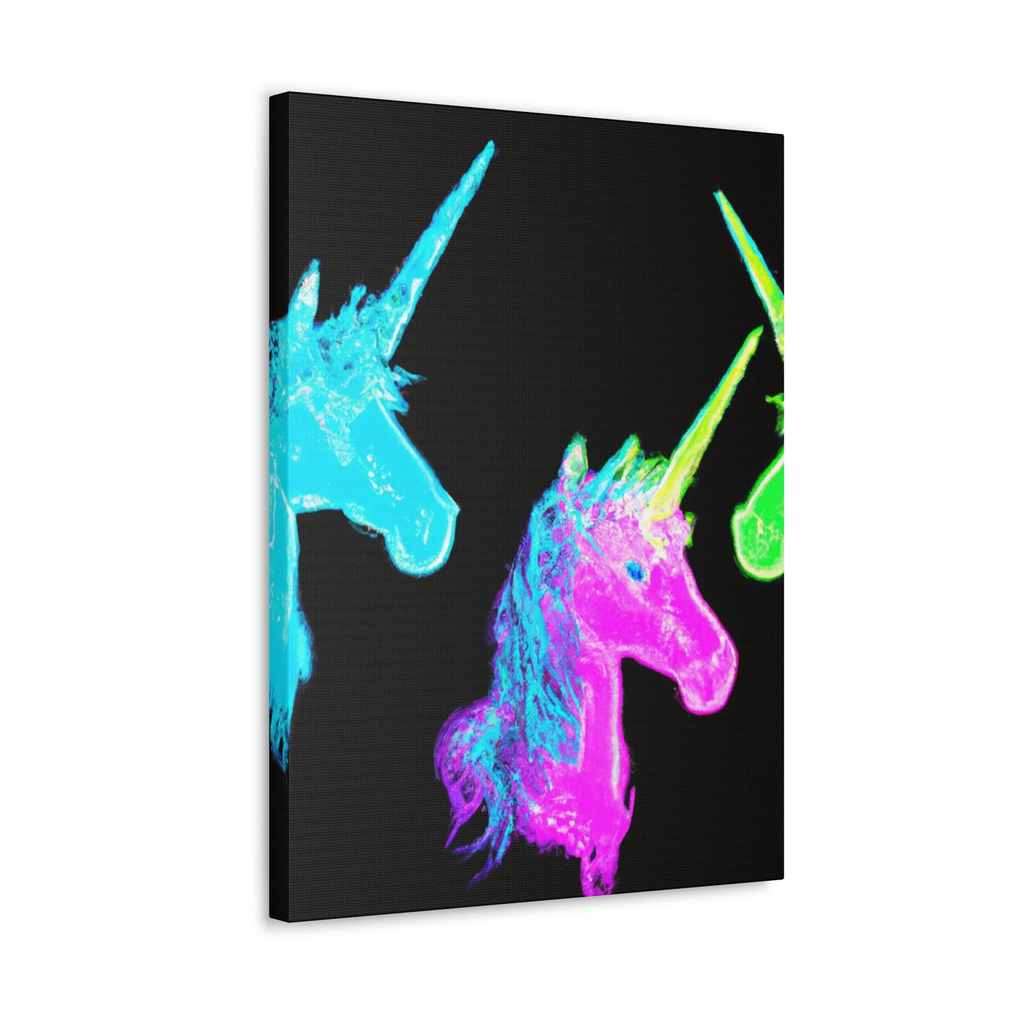 Neon Unicorn Blizzard NEON Unicorns Art Canvas