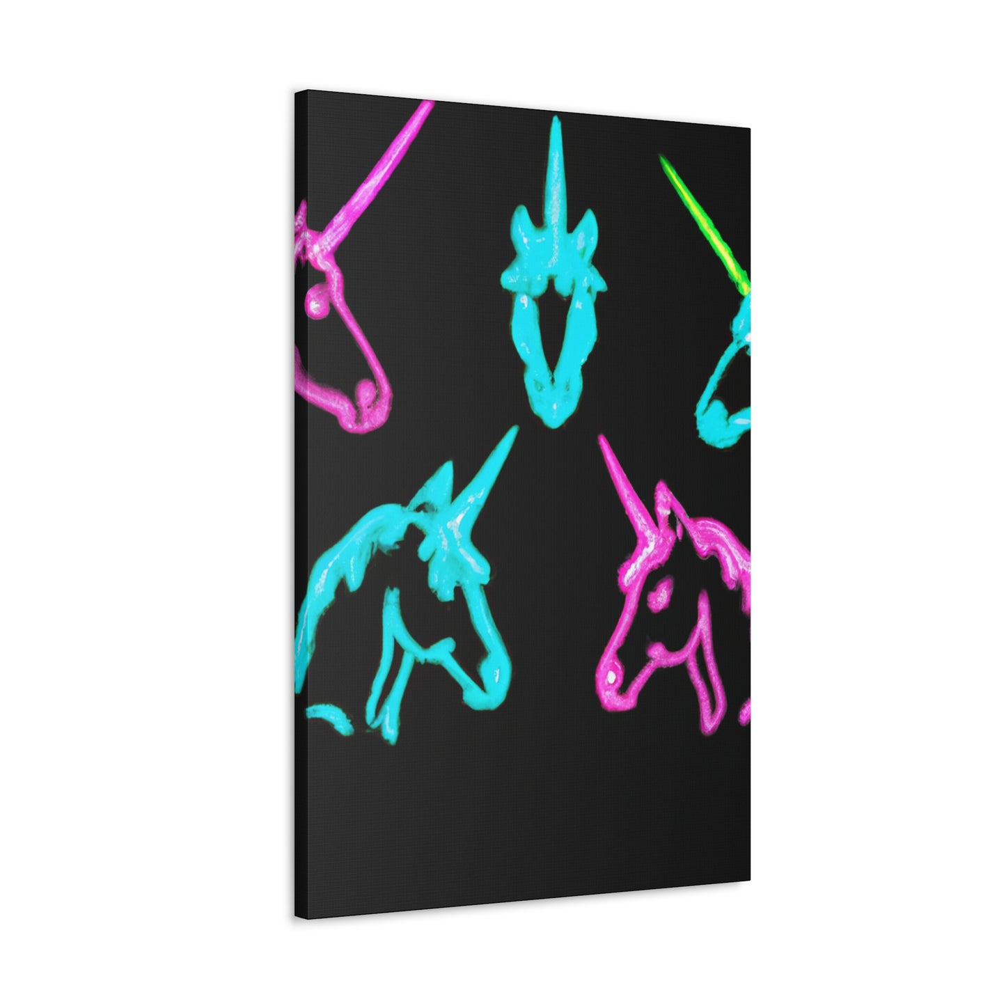 Neon Night Unicorn Prism NEON Unicorns Art Canvas