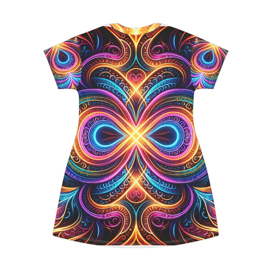 Vizionary Fantasyscape. Infinity Patterns Womans T Shirt Dress