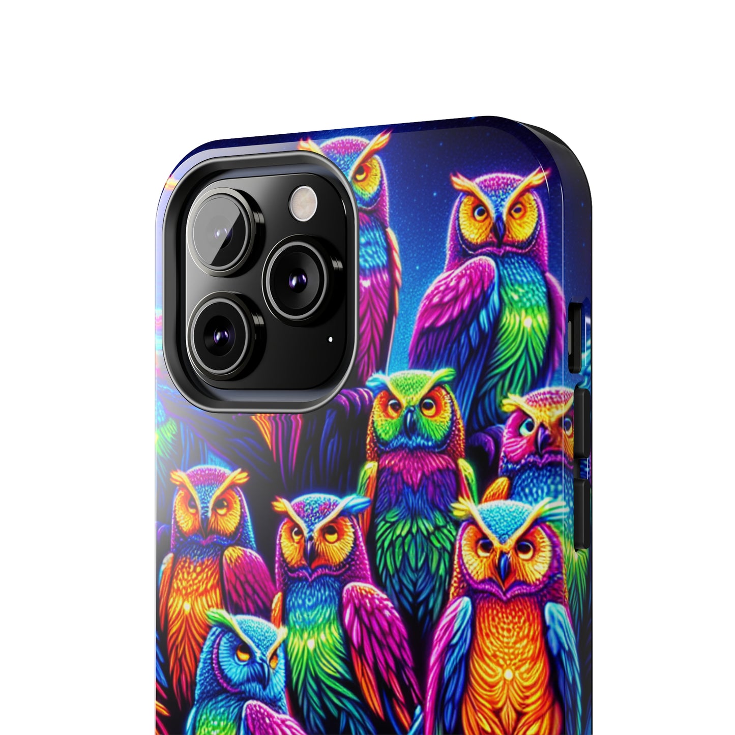 Neon Nocturne. NEON Owls Tough Phone Case