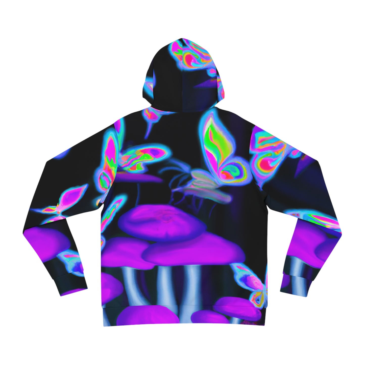 Neon Symphony - Butterflies & Mushrooms AOP Hoodie