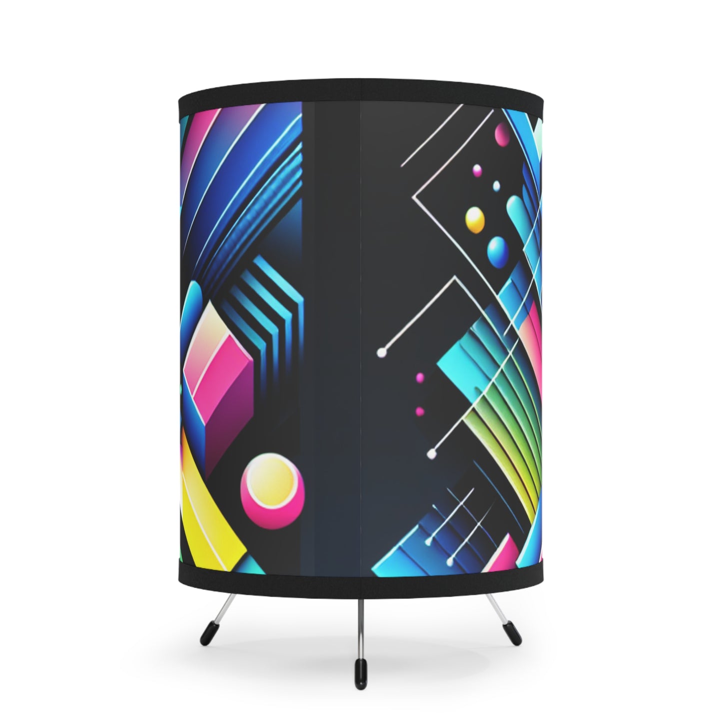 Gian Luca da Firenze - Trippy Infity Patterns Art Tripod Lamp