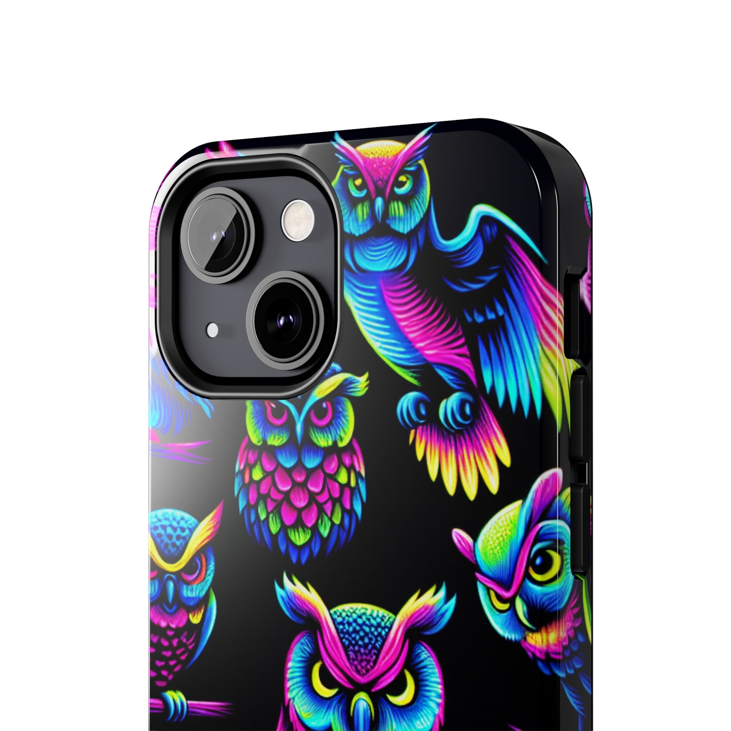 Neon Glowing Owls. NEON Owls Tough Phone Case
