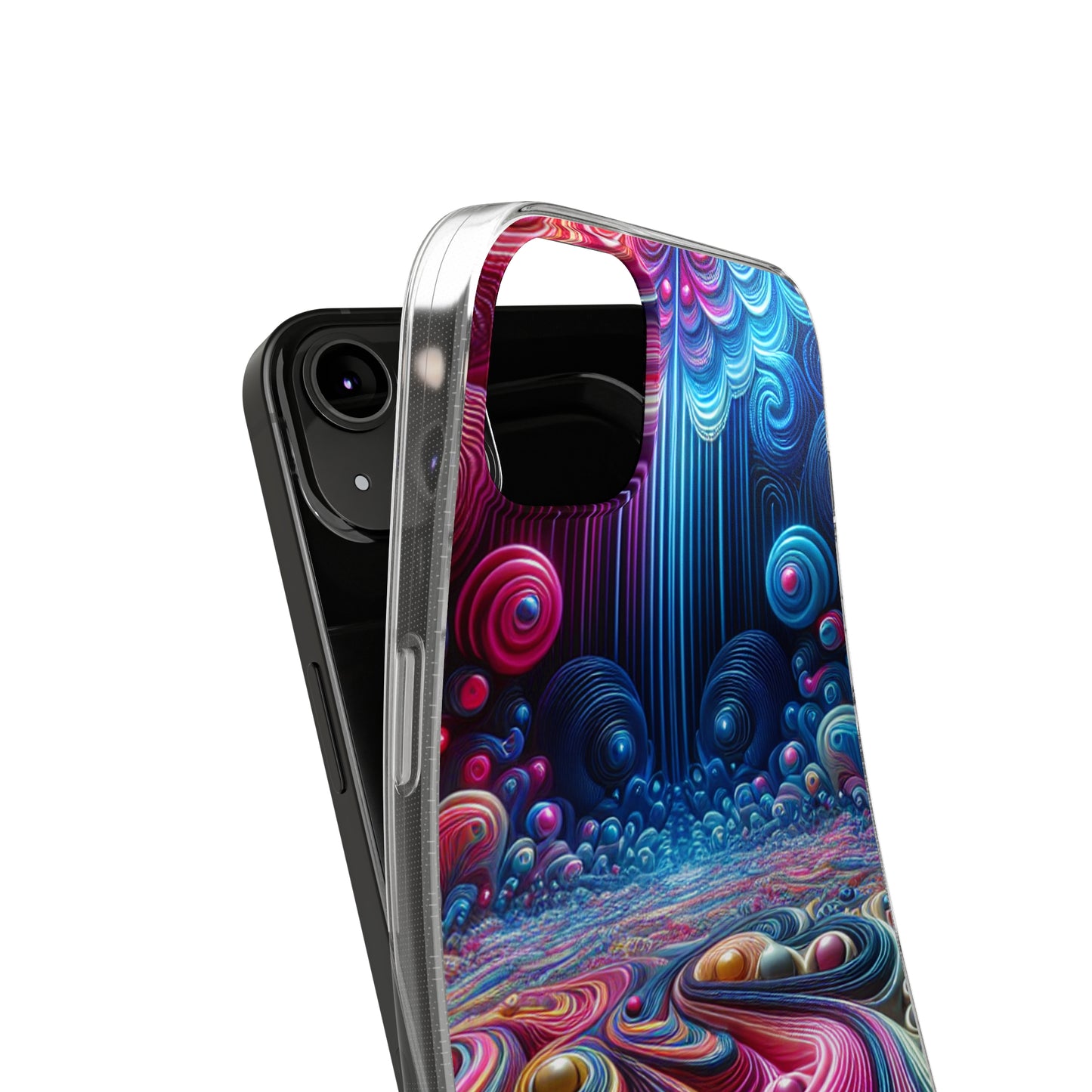 Mesmerizing Neon Infinity Infinity Patterns Art Polycarbonate Phone Case Samsung Galaxy s21 s22 Google Pixel 6 Iphone 11 12 13 14 Pro Max Mini Plus
