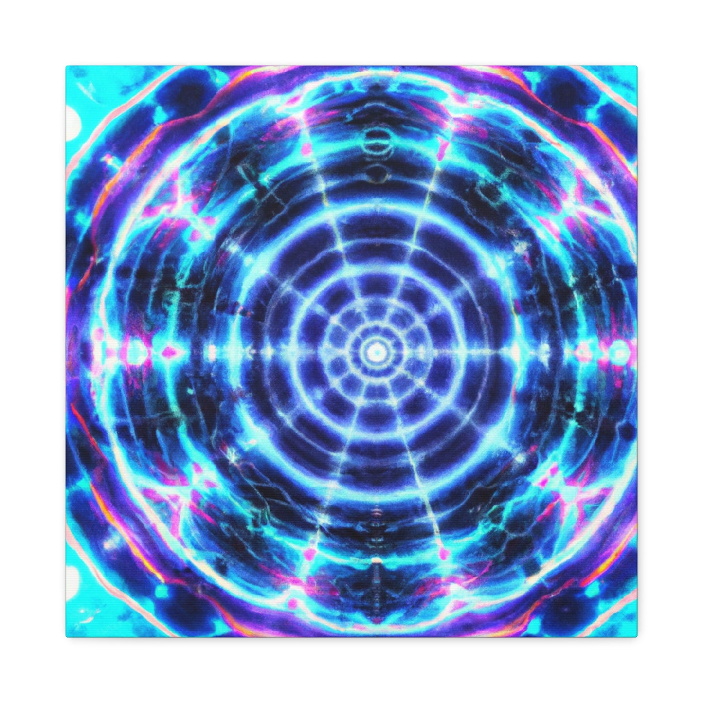 Neon Infinity Visions. Trippy Infinity Patterns Art Canvas