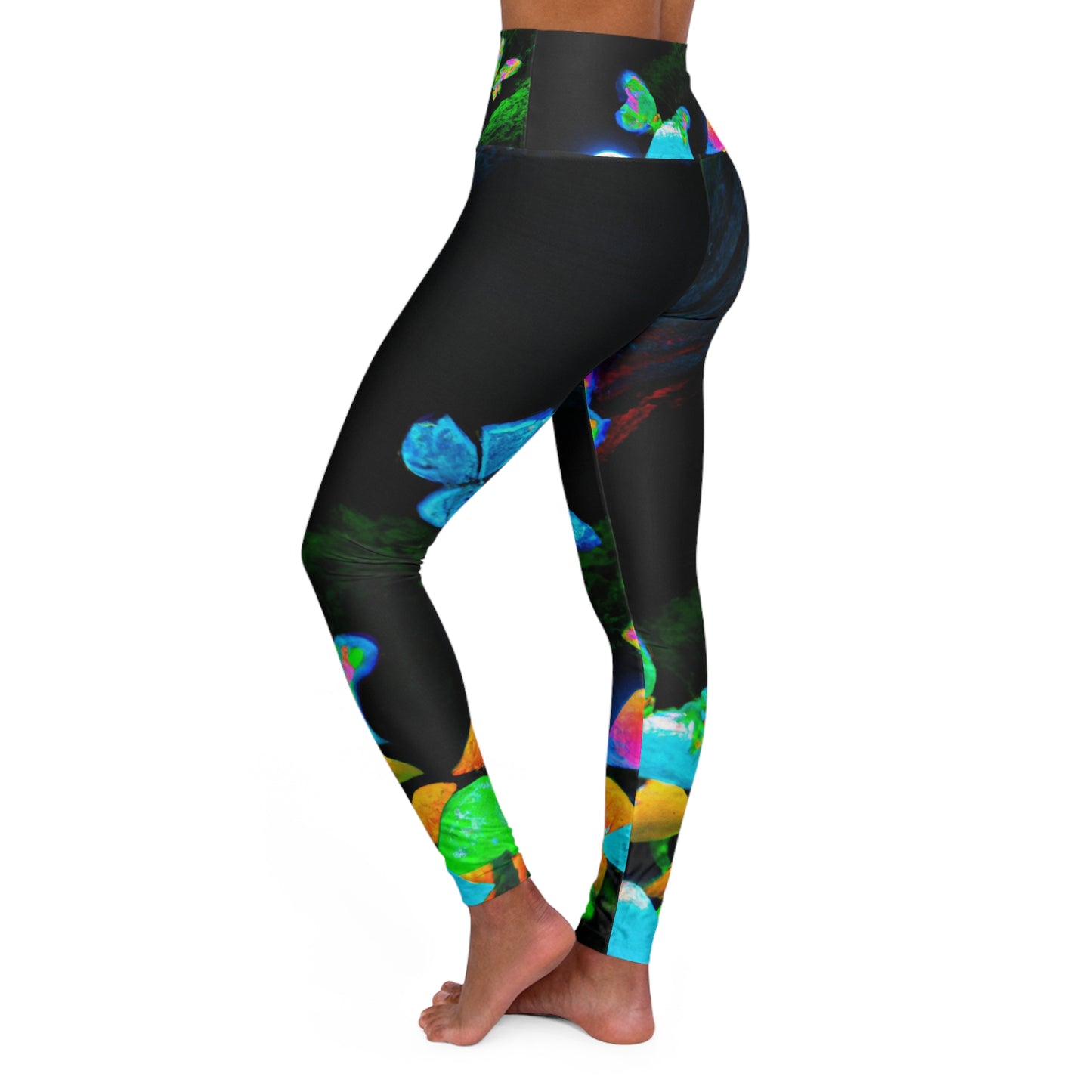 "Glowing Splendor" - Mushrooms & Butterflies Leggings