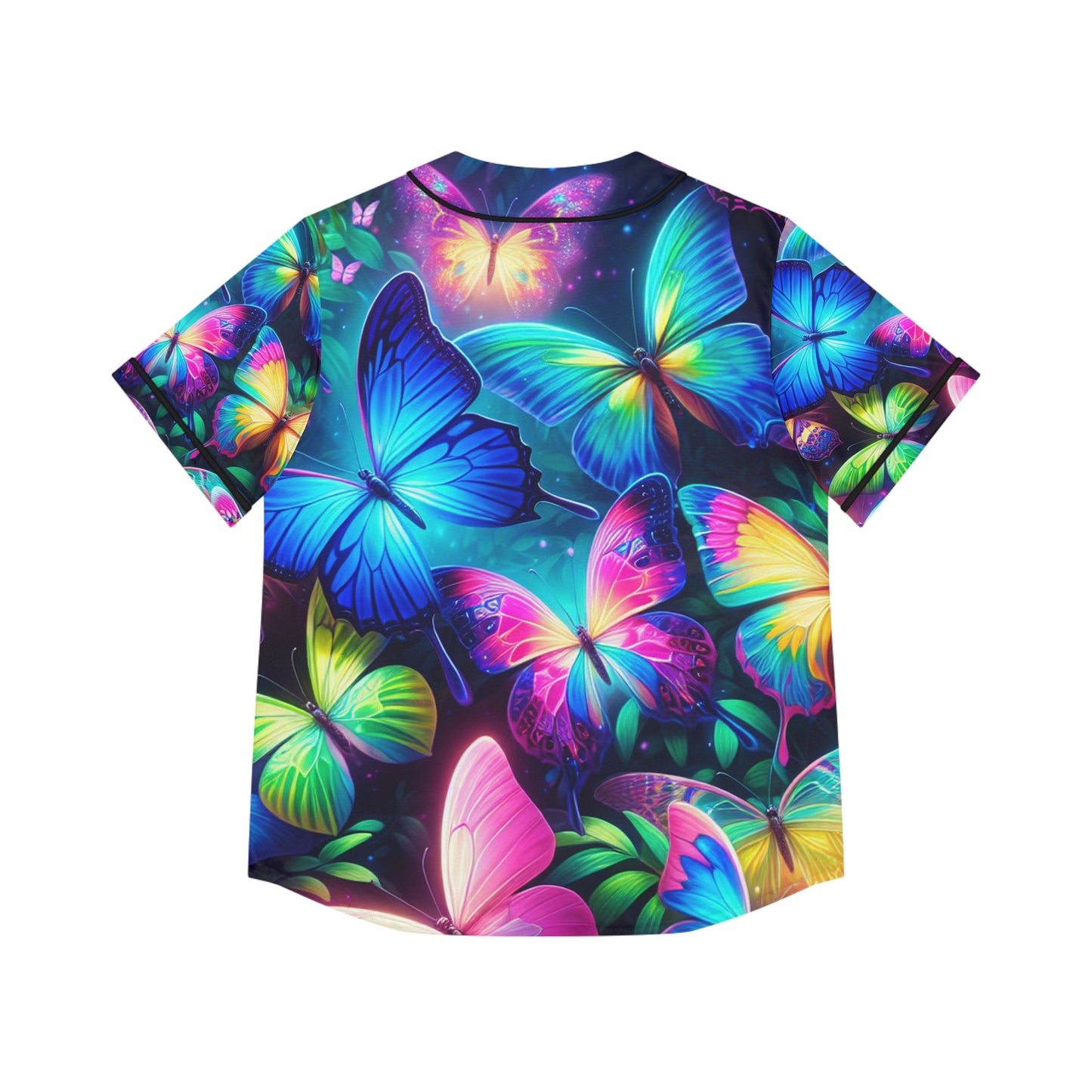 "Butterfly Glitz" Neon Butterflies Womans Jersey