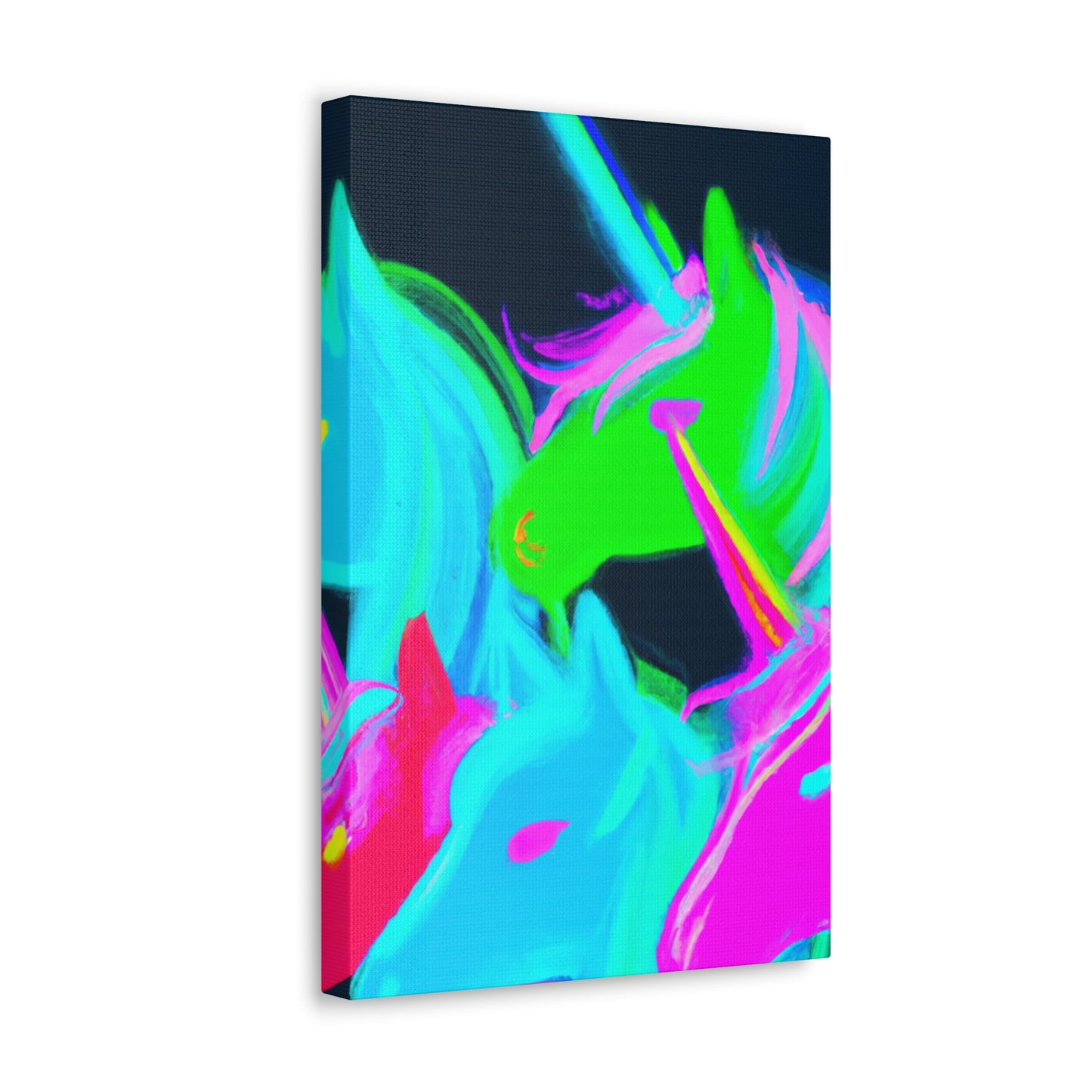 Neon Magical Joyride NEON Unicorns Art Canvas