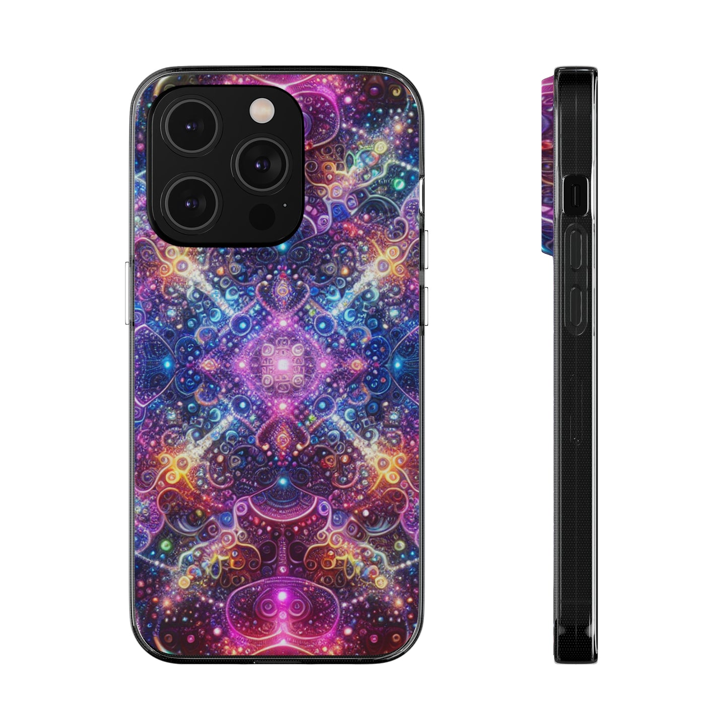 Neon Infinity Maze. Infinity Patterns Art Polycarbonate Phone Case