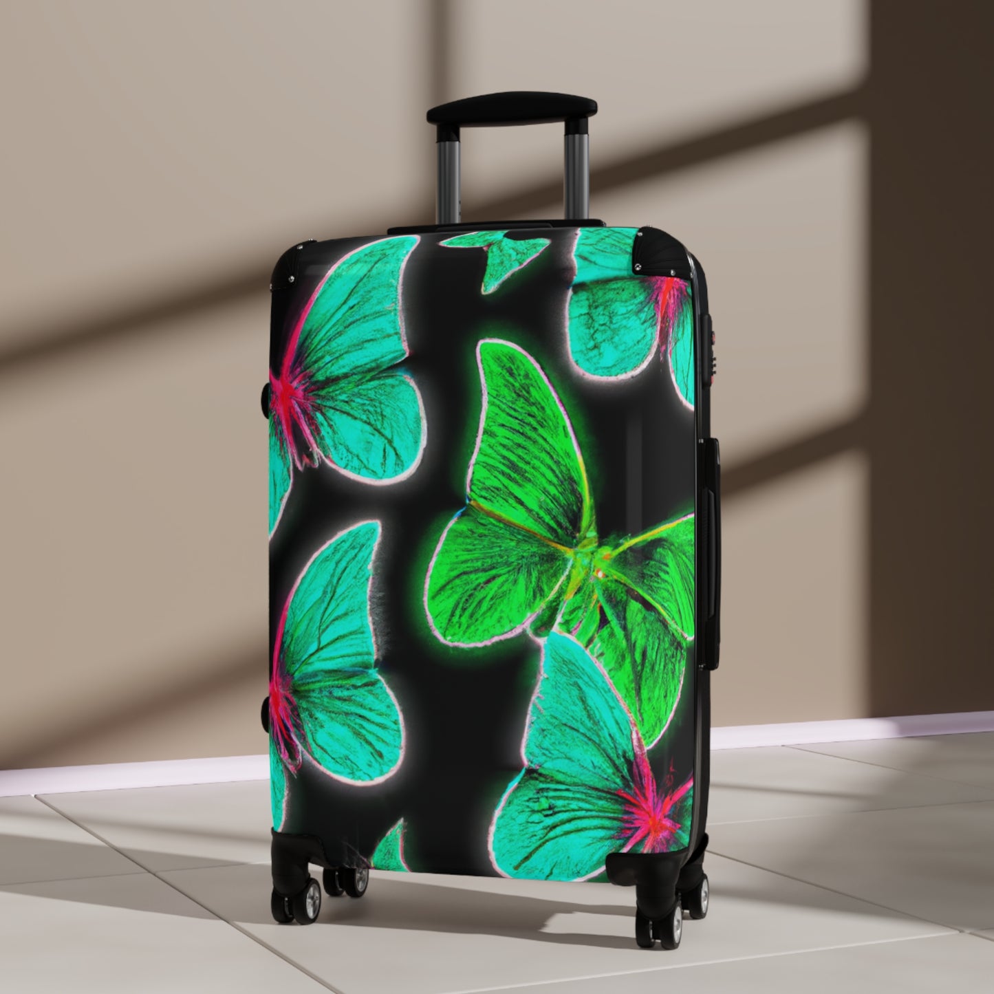 "Neon Dreams of Butterflies" - Neon Butterflies Suitcase