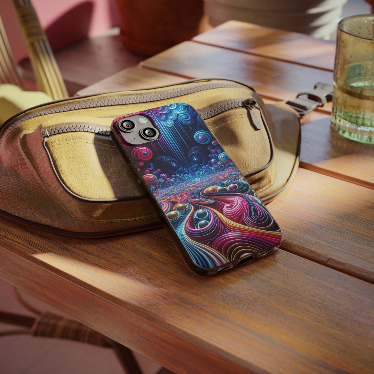 Mesmerizing Neon Infinity Infinity Patterns Art Polycarbonate Phone Case Samsung Galaxy s21 s22 Google Pixel 6 Iphone 11 12 13 14 Pro Max Mini Plus