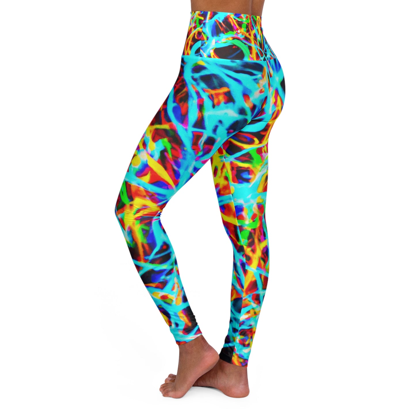 Neon Infinity Cascadeing Visions. - Trippy Infinity Patterns Leggings
