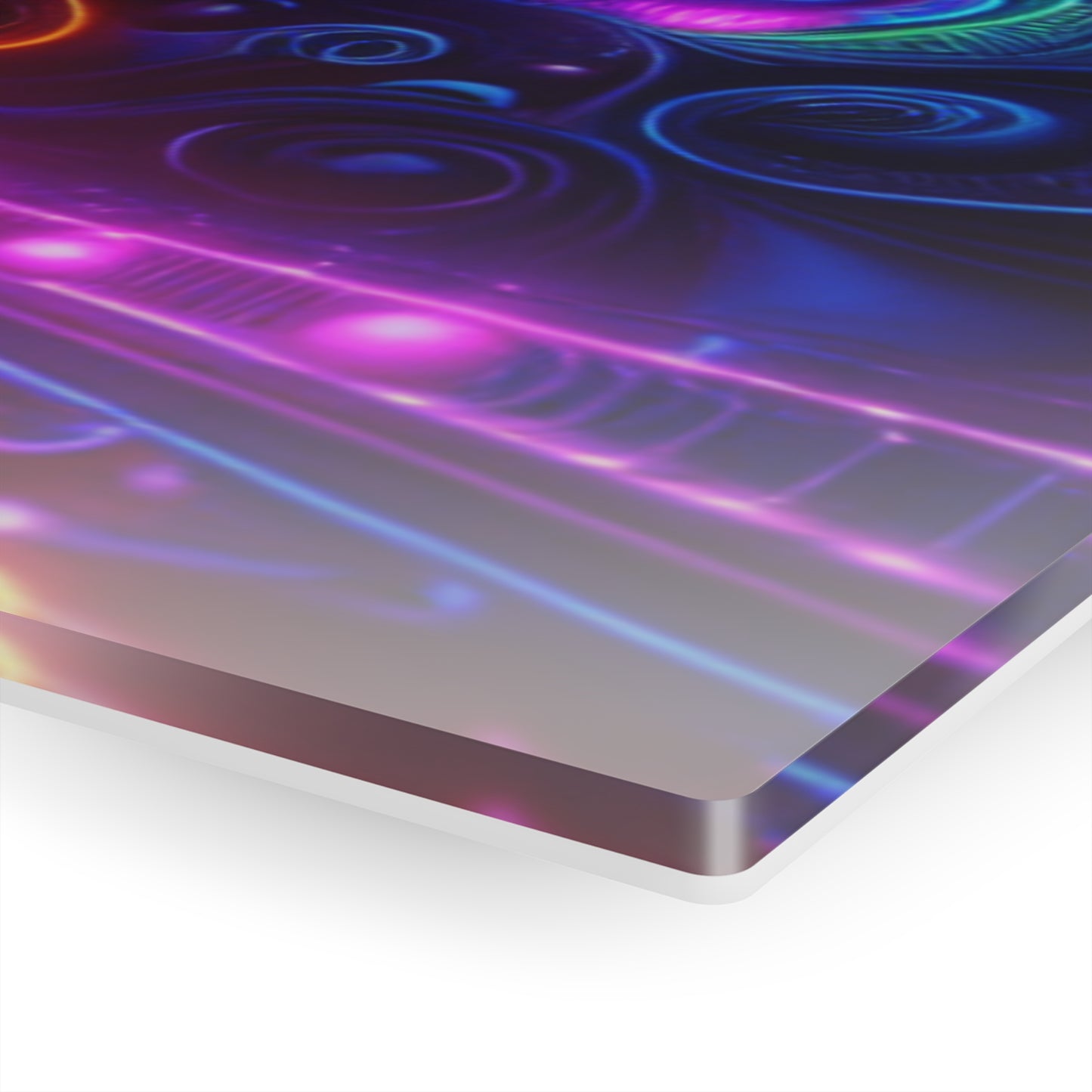 'Vibrant Infinity Prism' Trippy infity Pattern 1/4" Glossy Acrylic Art