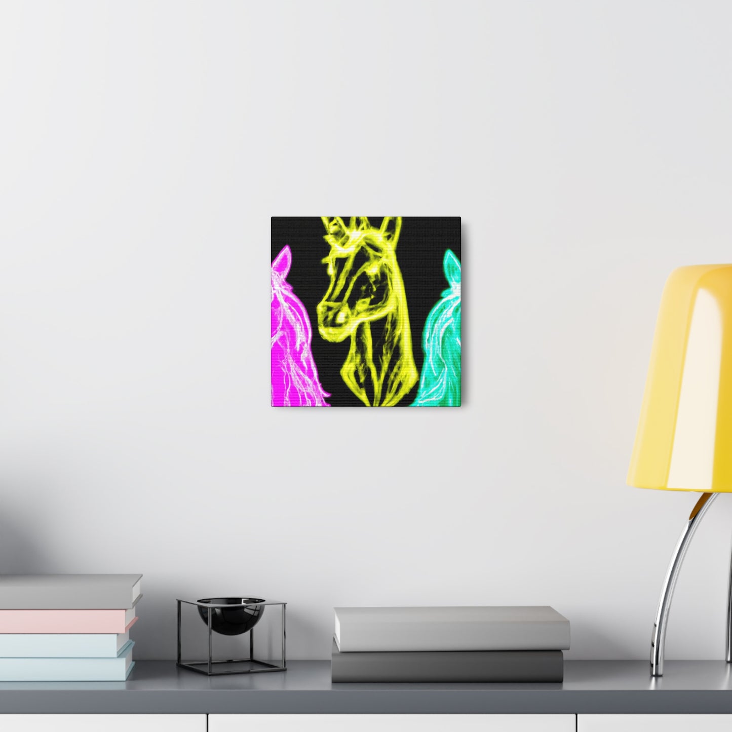 "Neon Unicorn Glow" NEON Unicorns Art Canvas