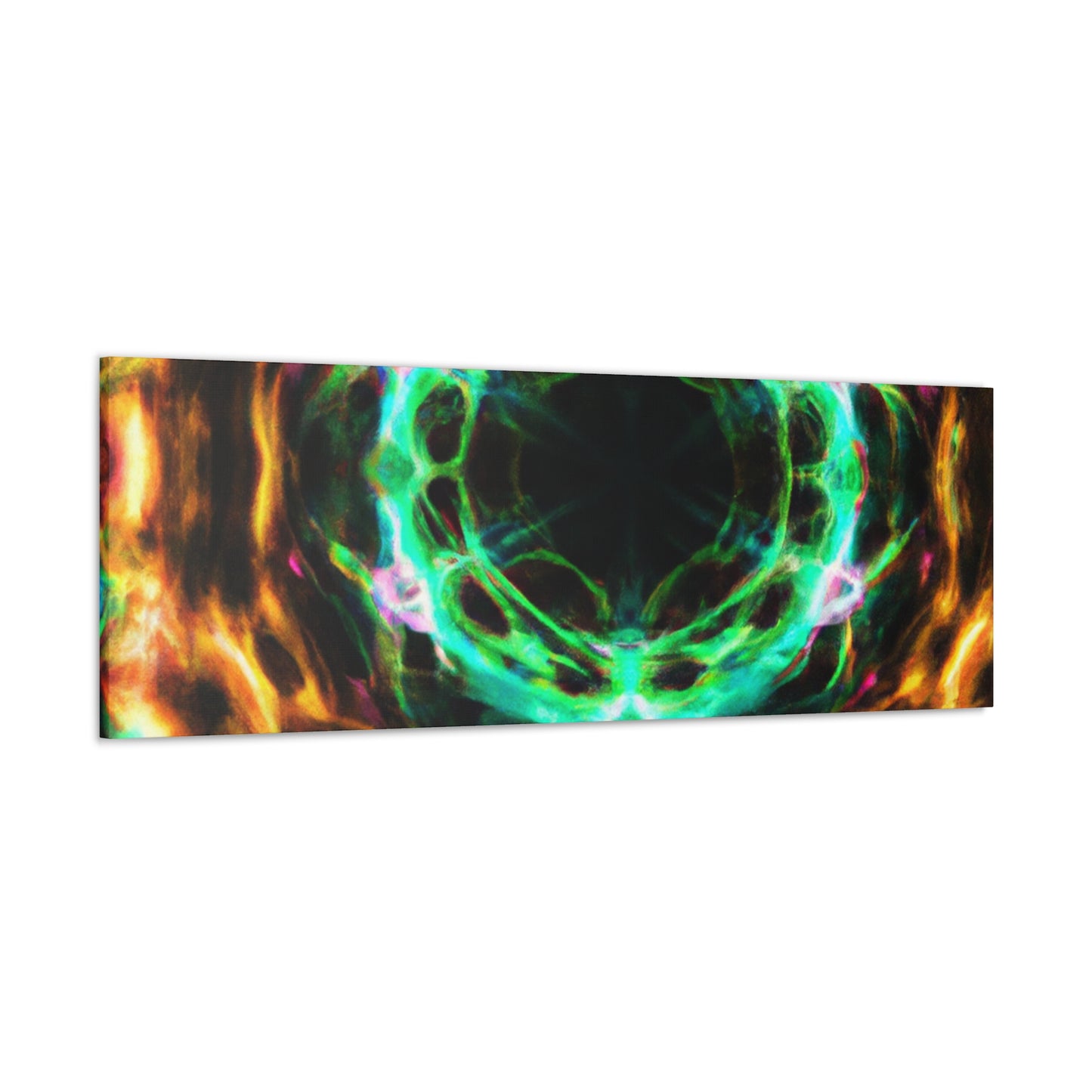 Galactic Neon Hyperspace Splatter. Trippy Infinity Patterns Art Canvas