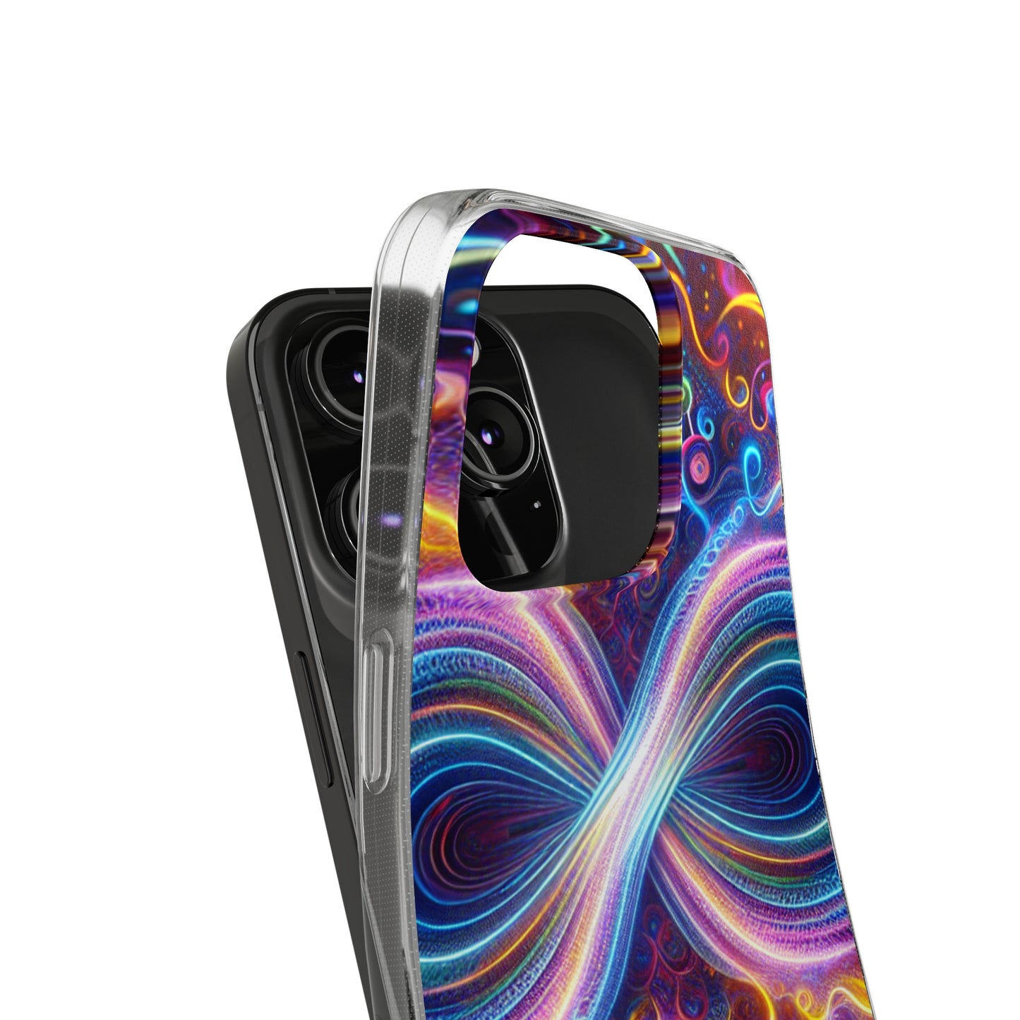 "Neon Infinity Bliss" Infinity Patterns Art Polycarbonate Phone Case