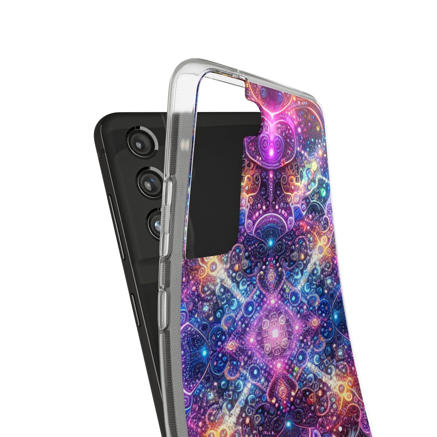 Neon Infinity Maze. Infinity Patterns Art Polycarbonate Phone Case