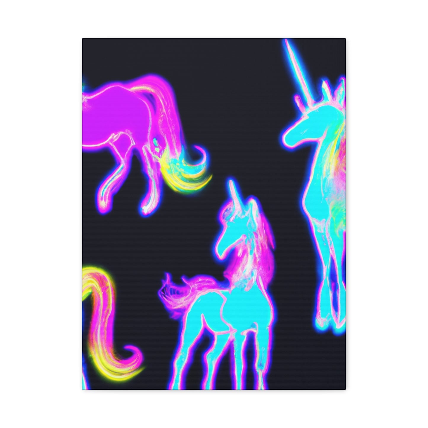 "Neon Magic" NEON Unicorns Art Canvas