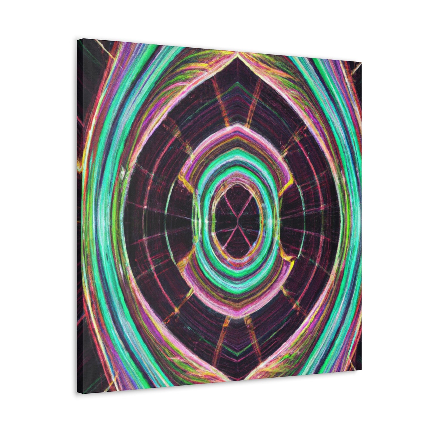 Electric Cosmic Confetti. Trippy Infinity Patterns Art Canvas