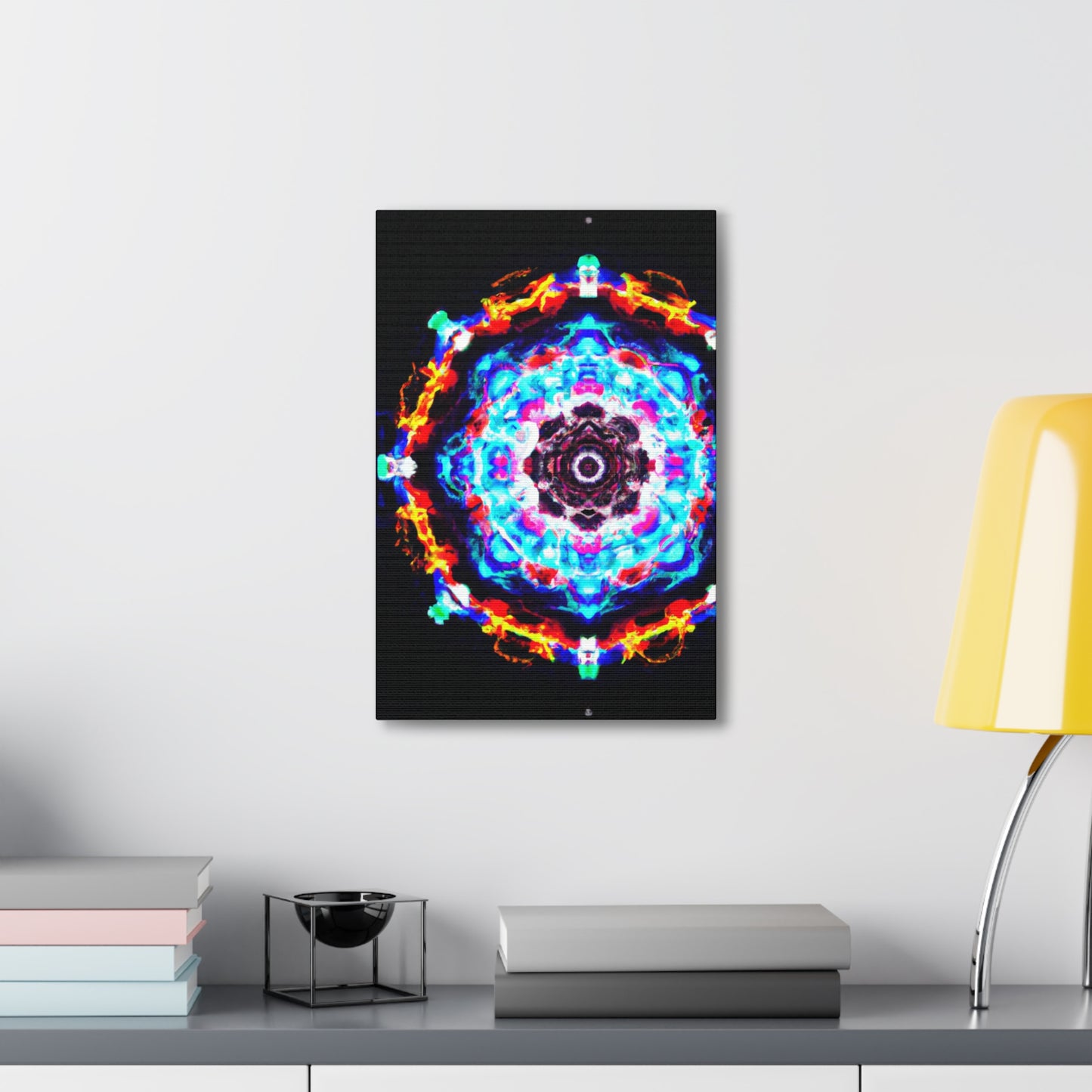 Vivid Vortex Immersion Trippy Infinity Patterns Art Canvas
