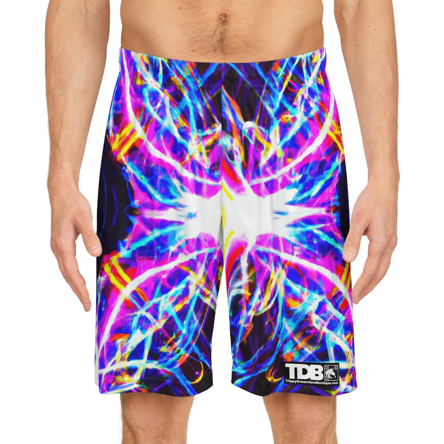 TDB Giovanni da Scultorio - Trippy Infinity Patterns Rave Shorts