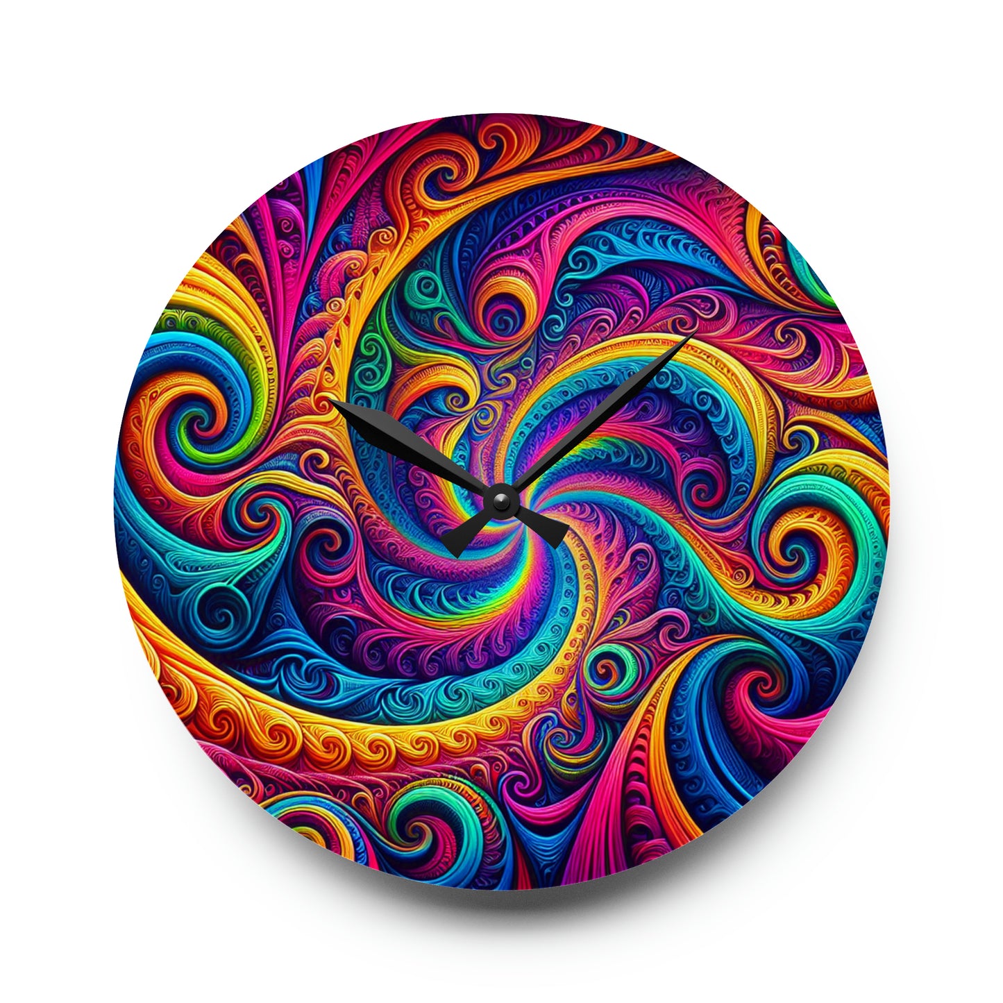 Vibrancy Infinity Neonometry Infinity Patterns Art Acrylic Clock