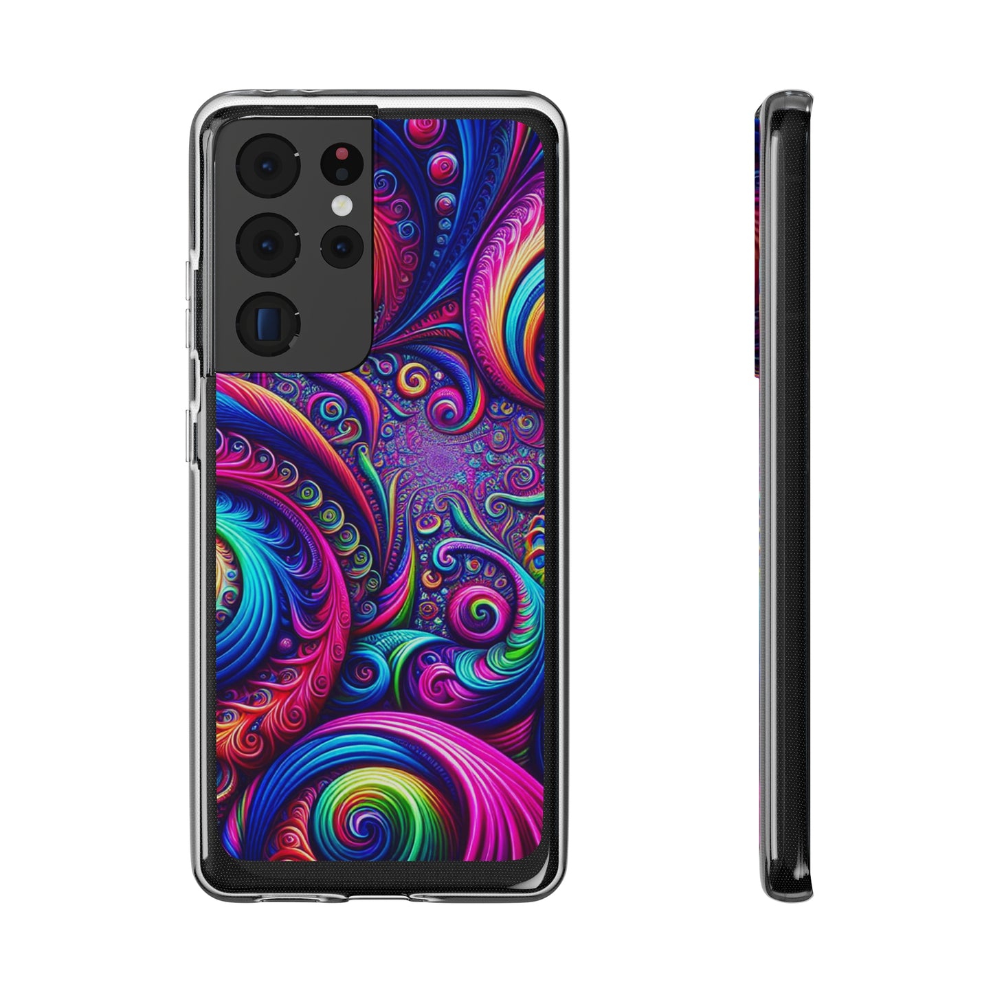 "VibranTrip Neonfinity" Infinity Patterns Art Polycarbonate Phone Case