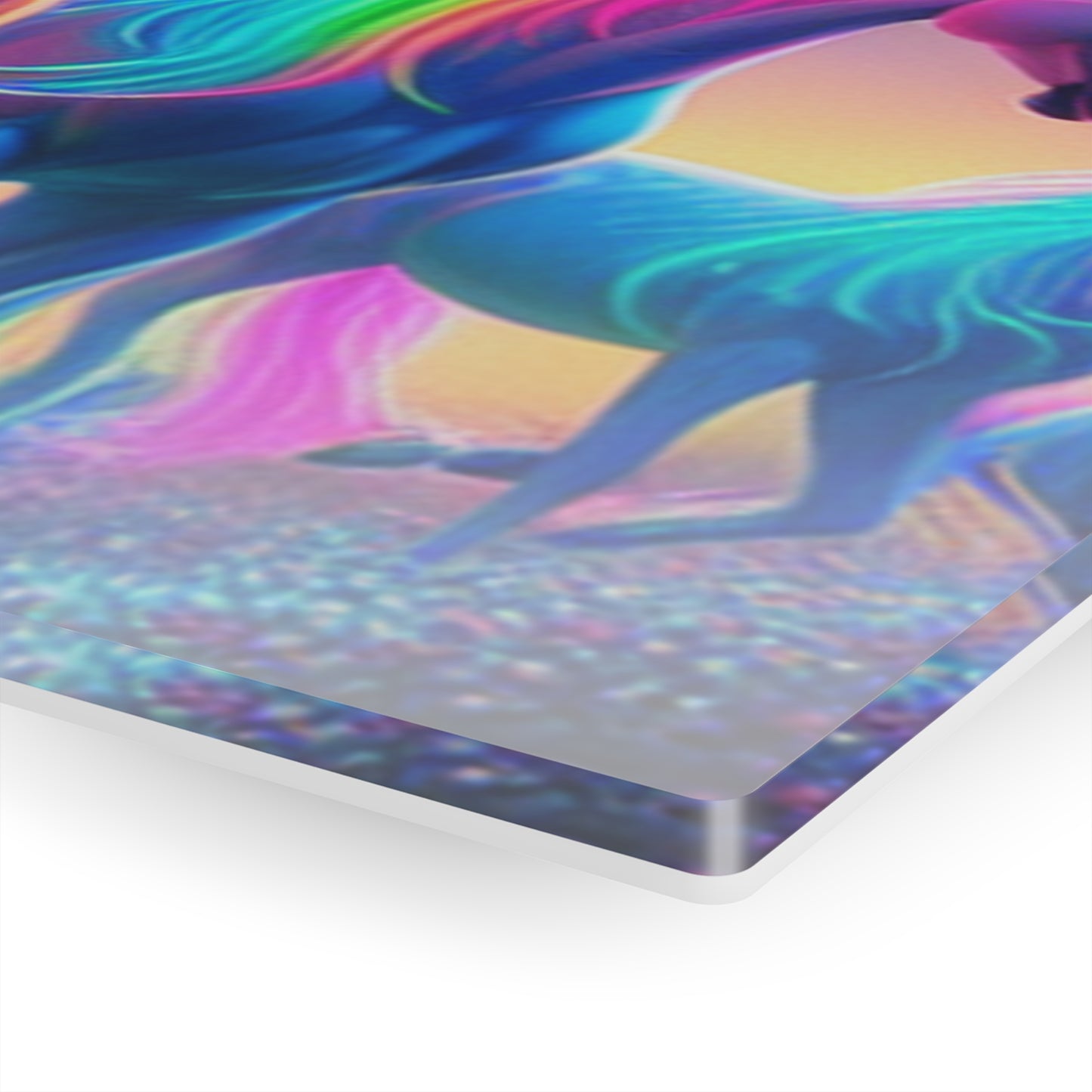 Neon Unicorn Spectacle NEON Unocrons Art 1/4" Glossy Acrylic Art